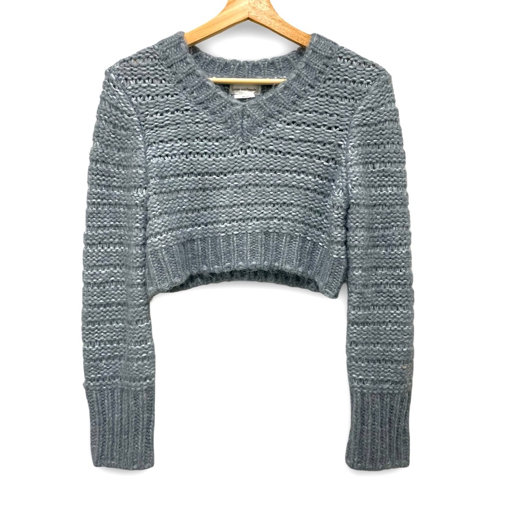 Revolve Lovers + Friends GALINA Cropped Pullover V Neck Sweater Size S